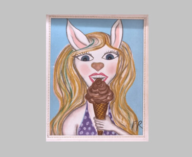 Painting titled "Glace" by Mariya Oliynyk, Original Artwork, Pastel Mounted on Cardboard