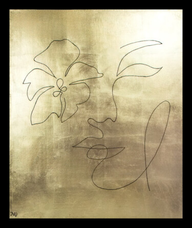 Картина под названием "Hibiscus d'Hawaï Jo…" - Mariya Velychko, Подлинное произведение искусства, Акрил Установлен на Деревя…
