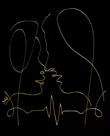 Peinture intitulée "Baiser salé" par Mariya Velychko, Œuvre d'art originale, Acrylique Monté sur Aluminium