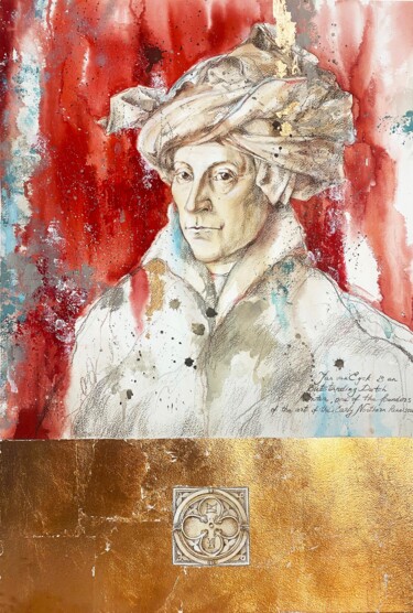 Картина под названием "Dutch Master Painti…" - Mariya Volynskih, Подлинное произведение искусства, Акварель