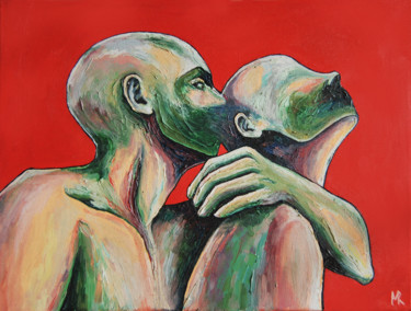 Картина под названием "My half" - Mariya Markina, Подлинное произведение искусства, Масло