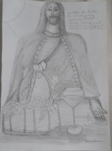Disegno intitolato "O senhor de todos o…" da Mariza Tomaz  Soares, Opera d'arte originale, Matita