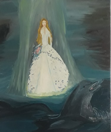 Painting titled "Abduzida" by Mariza Tomaz  Soares, Original Artwork, Oil