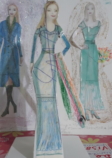 Disegno intitolato "Desfile, Mariza tom…" da Mariza Tomaz  Soares, Opera d'arte originale, Matita