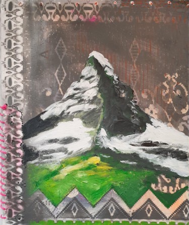 Malarstwo zatytułowany „Matterhorn” autorstwa Marja Van Putten, Oryginalna praca, Akryl