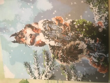 Peinture intitulée "Mon ami l’écureuil." par Jean Baptiste Orlando, Œuvre d'art originale, Acrylique Monté sur Châssis en bo…