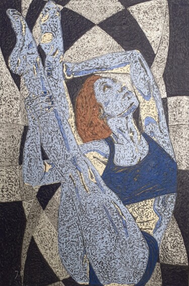 Картина под названием "TOMBÉ DU CIEL" - Marjinal, Подлинное произведение искусства, Акрил
