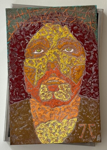 Картина под названием "YESHOUA sur CHASSIS…" - Marjinal, Подлинное произведение искусства, Акрил Установлен на Металл
