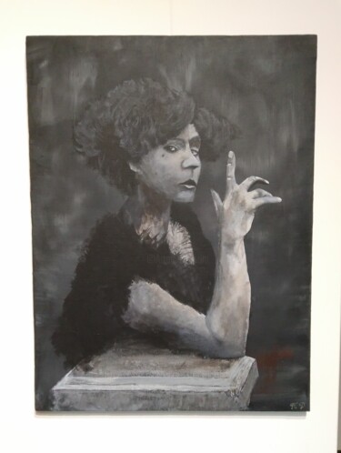 Painting titled "Colette" by Marjolaine Perreau, Original Artwork, Acrylic Mounted on Wood Stretcher frame