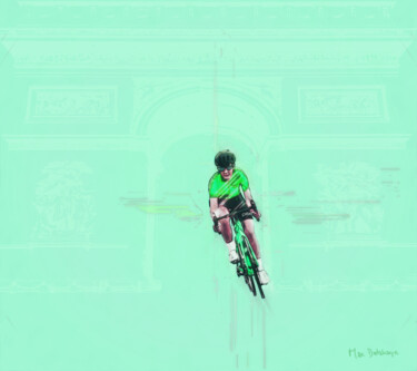 Digitale Kunst getiteld "Biker dreaming" door Marjoline Delahaye, Origineel Kunstwerk, 2D Digital Work