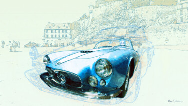 Maserati at the Mont Saint Michel Digitale Künste mit dem Titel "Maserati at the Mon…" von Marjoline Delahaye, Original-Kunstwerk, 2D Digital Work