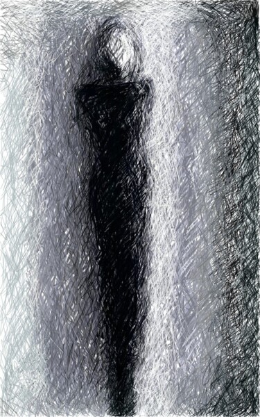 Arte digitale intitolato "Little Black Dress" da Marjory Mulrooney, Opera d'arte originale, Lavoro digitale 2D