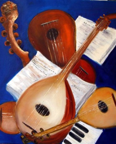 Peinture intitulée "VIVALDI concerto po…" par Marjyne, Œuvre d'art originale, Huile