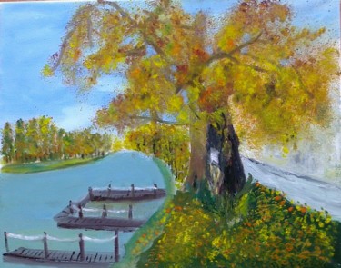 Painting titled "charmes-sur-rhone-n…" by Marjyne, Original Artwork