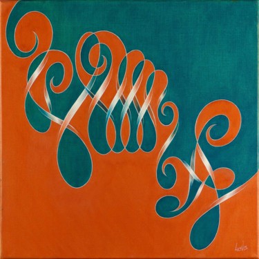 Ζωγραφική με τίτλο "Yin & Yang, No. 3" από Mark Lewis, Αυθεντικά έργα τέχνης, Λάδι