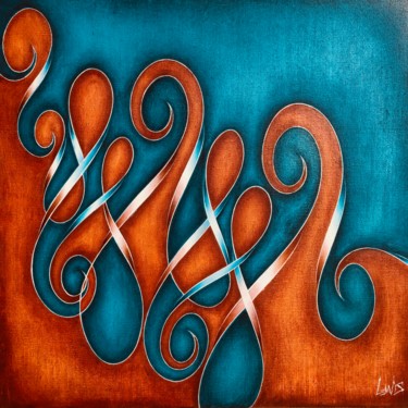 Картина под названием "Yin & Yang, No. 7" - Mark Lewis, Подлинное произведение искусства, Масло