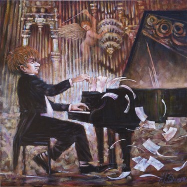 Painting titled "Рiano concert" by Mark Braver, Original Artwork