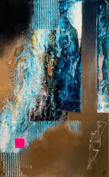 Картина под названием "Abstract #0542" - Mark De Kievit, Подлинное произведение искусства, Акрил Установлен на Деревянная ра…