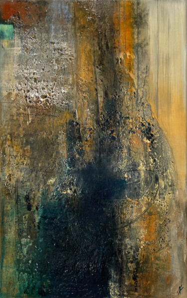 Painting titled "Abstract #0596" by Mark De Kievit, Original Artwork, Acrylic