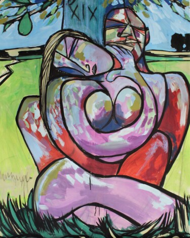 Peinture intitulée "Adam & Eve" par Mark Harris, Œuvre d'art originale, Acrylique