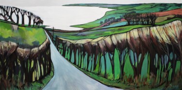Картина под названием "My way home" - Mark Harris, Подлинное произведение искусства, Акрил Установлен на Деревянная панель