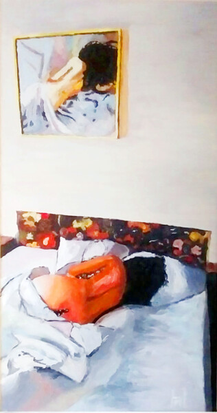 Картина под названием ""The Quote"" - Mark Herzog, Подлинное произведение искусства, Масло Установлен на Деревянная рама для…