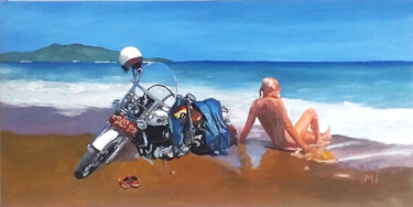 Pintura titulada ""Neptun is a Harley…" por Mark Herzog, Obra de arte original, Oleo