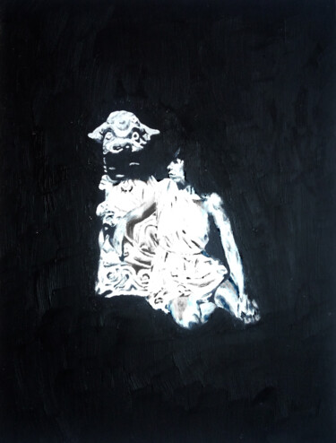 Ζωγραφική με τίτλο ""Martina and the ch…" από Mark Herzog, Αυθεντικά έργα τέχνης, Λάδι Τοποθετήθηκε στο Χαρτόνι