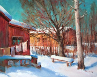 Painting titled "Sunny March" by Mark Kremer, Original Artwork, Oil