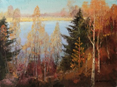 Painting titled "Autumn. Indian Summ…" by Mark Kremer, Original Artwork, Oil
