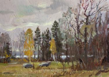 Pintura intitulada "Autumn motive. 1981" por Mark Kremer, Obras de arte originais, Óleo