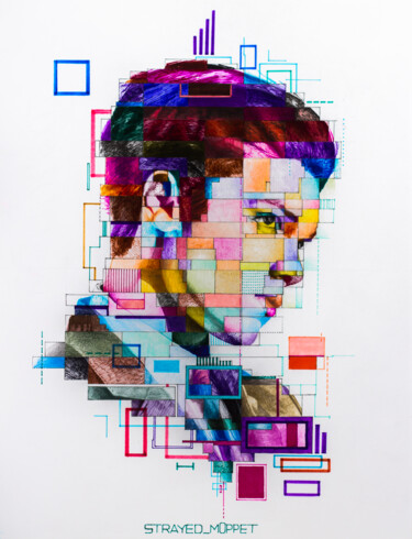 Рисунок под названием "Complication of sim…" - Mark Kucherov, Подлинное произведение искусства, Цветные карандаши
