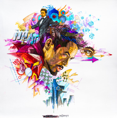 Рисунок под названием "Tony Stark" - Mark Kucherov, Подлинное произведение искусства, Цветные карандаши