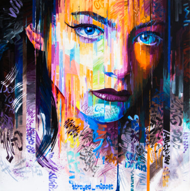 Peinture intitulée "Lorde" par Mark Kucherov, Œuvre d'art originale, Acrylique Monté sur Châssis en bois