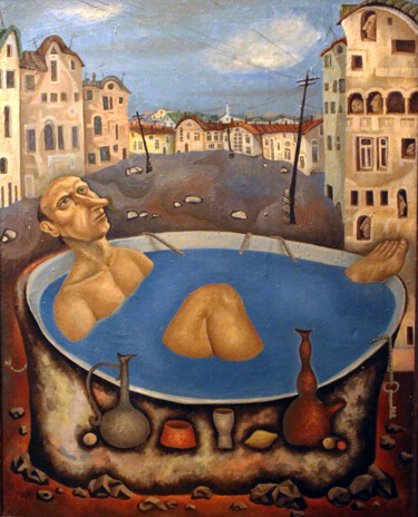 Картина под названием "Осеннее равноденств…" - Марк Макаров, Подлинное произведение искусства, Масло