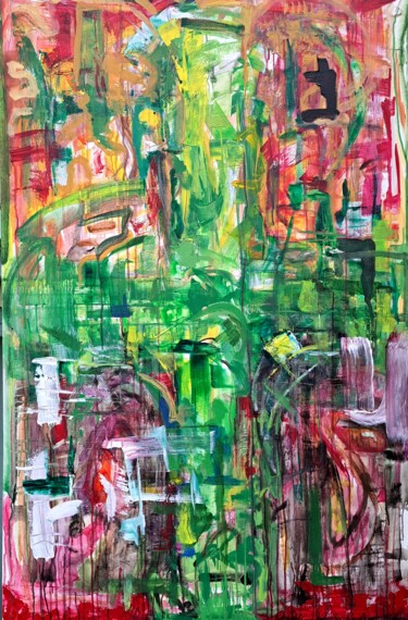 Mapa (Joseph, lapin mort et les carottes) Peinture intitulée "Mapa (Joseph, lapin…" par Mark Peintre, Œuvre d'art originale, Acrylique