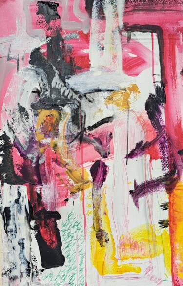 Pittura intitolato "Ermite 22 (Hey girl…" da Mark Peintre, Opera d'arte originale, Acrilico