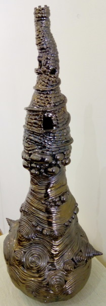 Sculpture titled "Castle On The Rocks" by Mark Raymond Majchrzak, Original Artwork, Ceramics
