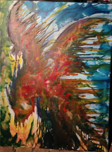 Painting titled "Dragon Of Creation" by Mark Raymond Majchrzak, Original Artwork, Encaustic