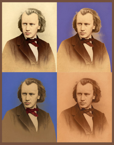 Arts numériques intitulée "johannes-brahms-etu…" par Michael Schwahn, Œuvre d'art originale, Peinture numérique