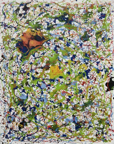 Malerei mit dem Titel "La Prima Rosa" von Marco Sergio Fassiotti, Original-Kunstwerk, Emaille