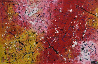 Pittura intitolato "La calda estate del…" da Marco Sergio Fassiotti, Opera d'arte originale, Smalto Montato su Pannello di l…