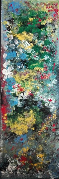 Pittura intitolato "Campo di fiori" da Marco Sergio Fassiotti, Opera d'arte originale, Smalto