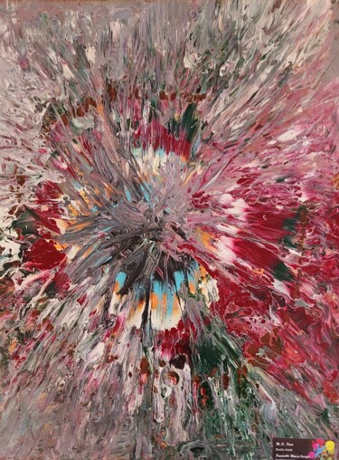 Schilderij getiteld "Esplosione di Colori" door Marco Sergio Fassiotti, Origineel Kunstwerk, Glazuur