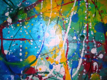 Painting titled "L'inizio 1" by Marco Sergio Fassiotti, Original Artwork, Enamel