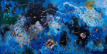 Malarstwo zatytułowany „Profondo blu ( a Cl…” autorstwa Marco Sergio Fassiotti, Oryginalna praca, Emalia