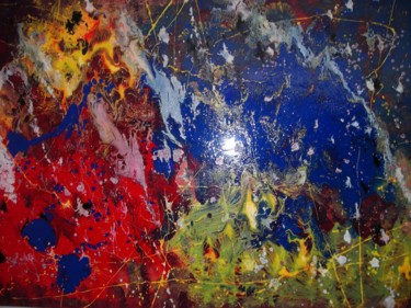 Malarstwo zatytułowany „Incendio del corpo” autorstwa Marco Sergio Fassiotti, Oryginalna praca, Emalia