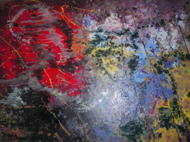 Painting titled "Incendio dell'anima" by Marco Sergio Fassiotti, Original Artwork, Enamel