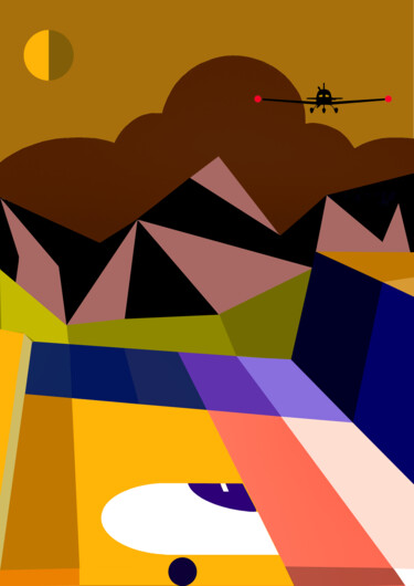 Digital Arts titled "Landing 2" by Mark Fleming, Original Artwork, 2D Digital Work