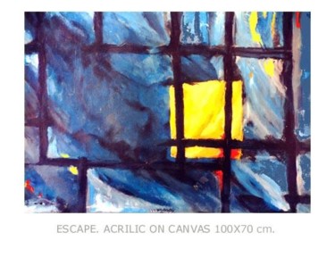 Pittura intitolato "escape" da Mark Guberman, Opera d'arte originale